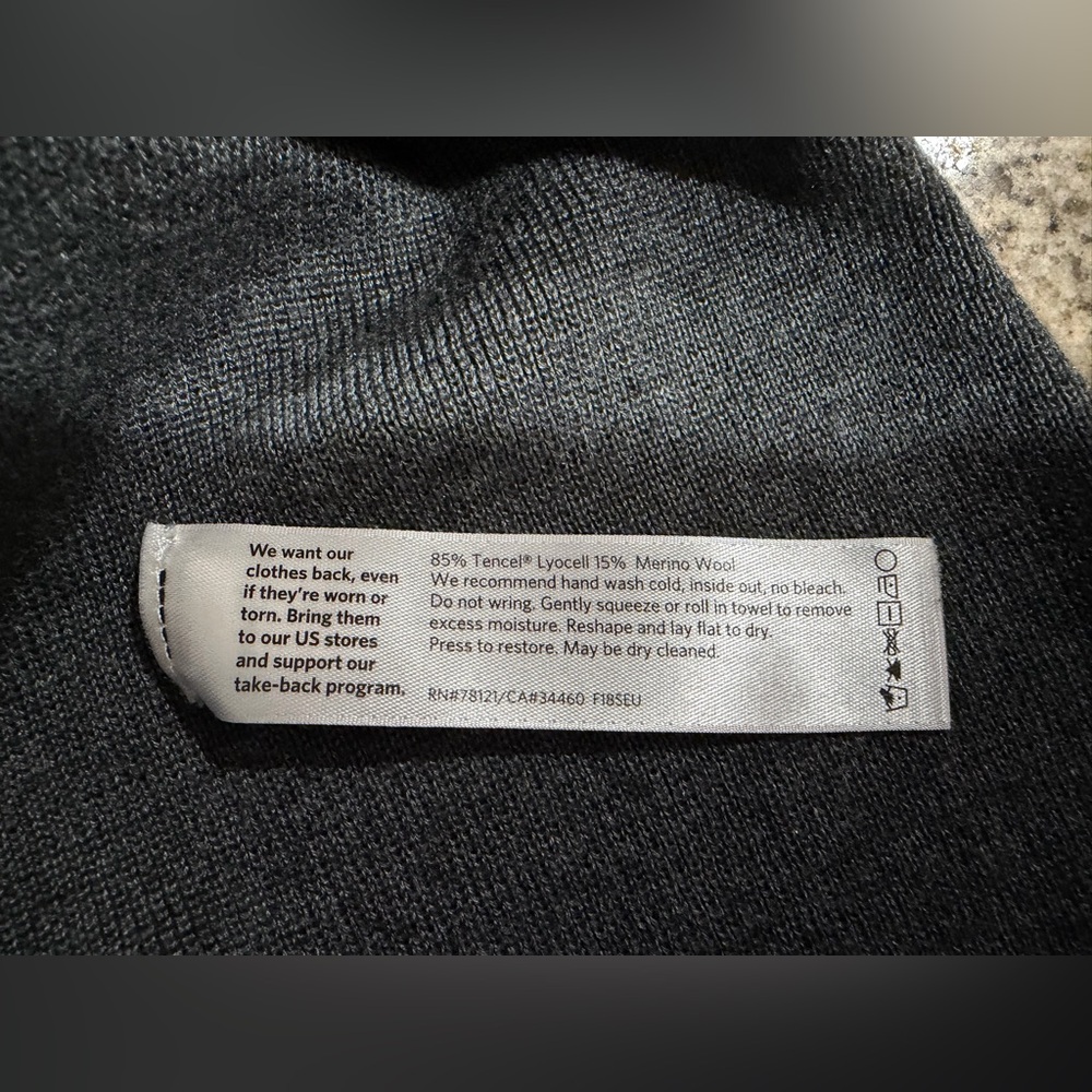 Eileen‎ Fisher Merino Wool Minimalist Sweater Dress Asymmetrical Hem XL - Picture 11 of 11
